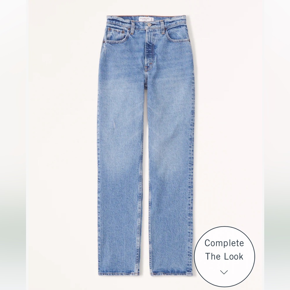 Abercrombie and Fitch Ultra High Rise 90’s Straight Jeans Curve Love